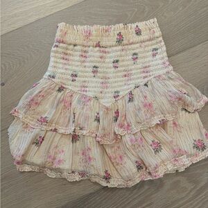 HEMANT & NANDITA Pink Floral Mini Skirt